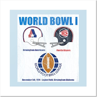 World Bowl I (WFL) Poster (1974) Posters and Art